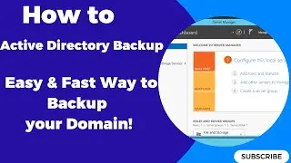 How To Backup  Windows Server 2012 R2 with Active Directory