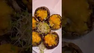 Baked Portobello Mushrooms with cheese #homemade