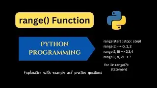 Range Function In Python | What is Range() in Python | Python For Beginners | Python range() Hindi