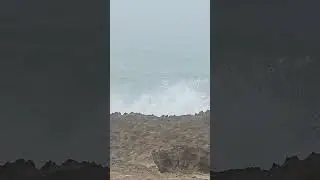 خريف ظفار stormy ocean  #oman Khareef