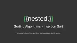 Nested – Algorithms – Insertion Sort