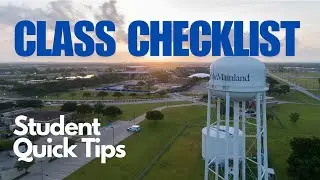 Student Quick Tips - Class Checklist