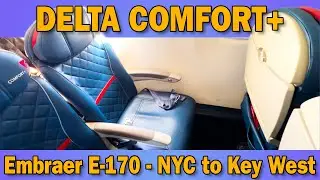 Delta Comfort Plus ✈️ Embraer E170 from New York to Key West