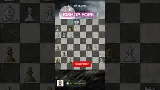 BISHOP FORK #chess #puzzle #98 15/1/2024 |#shorts