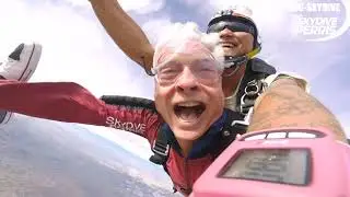 Dr. Roger Woodruff Skydives at Perris, CA!