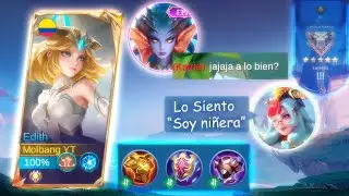 GAMEPLAY Edith Ranked °Leyenda lll x5⭐ ESTO ES LO QUÉ PASÁ CUÁNDO ERES NIÑERO DE UN ADC 6min😈🤪