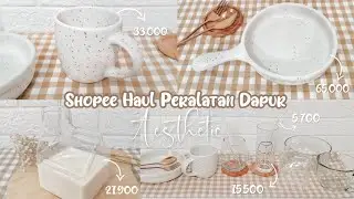 Shopee Haul Peralatan Dapur Aesthetic Korea Style | Mulai harga Rp 5.000, pan plate, gelas korea