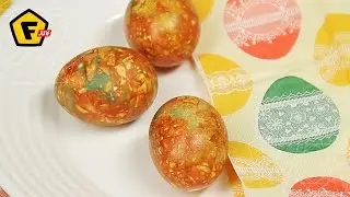 КАК ПОКРАСИТЬ ЯЙЦА НА ПАСХУ БЕЗ КРАСИТЕЛЕЙ ✦ Мраморные яйца на Пасху