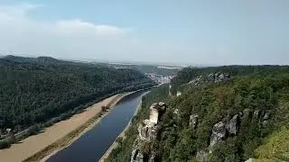 Германия, Саксонская Швейцария, мост Бастай
