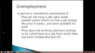Calculating unemployment