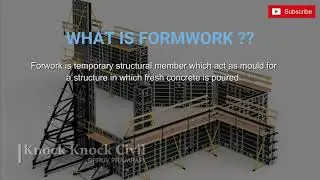 FORMWORK & Types of Formwork / (Shuttering Work)