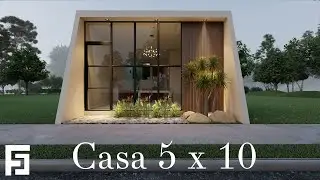 CASA  5 x 10 METROS / 5X10 METERS HOUSE PLAN