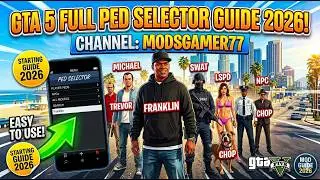 🎮 How To Install & Use Ped Selector in GTA 5 (Complete Guide 2026) | Fix Addon Peds Not Working mg77