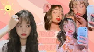 peachy summer makeup tutorial 🍑