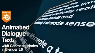 Animated Dialogue Text with Geometry Nodes | Blender 3.0 Tutorial
