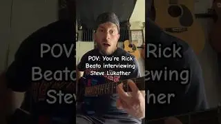 POV: You’re interviewing Steve Lukather #Shorts #RickBeato #BeatIt #guitar