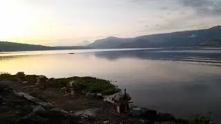 sun rise dari Tajur Pangururan  Danau Toba.