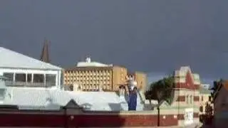Spanna on roof of Freo Markets