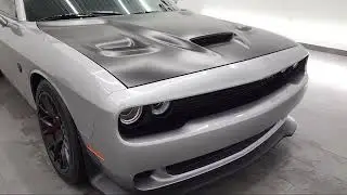 2015 Dodge Challenger SRT Hellcat Billet Silver Metallic Clearcoat Used. walk around for sale in Fon