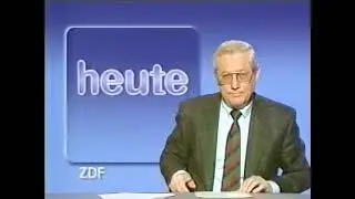 Новости, гимн, программа передач и конец эфира (ZDF Германия, 14.02.1988)