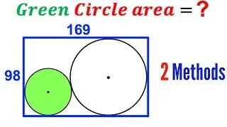 Can you find Area of the Green shaded Circle? | (Rectangle) | 