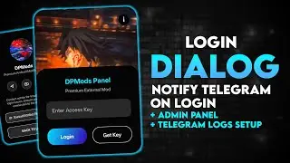 💎 Ultimate Login Dialog (2025) — Send Logs to Telegram + Admin Panel Setup 📲 | by DPMods