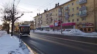 Троллейбус ПКТС-6281.00 "Адмирал" борт.номер 3158 следует по маршруту 3