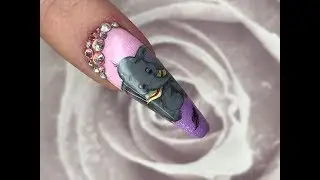 Disney Nail Art - Cute Hand Painted Dumbo Design