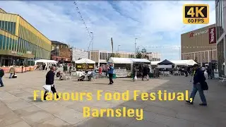 Flavours Food Festival, Barnsley Town Centre, South Yorkshire, UK in 4K