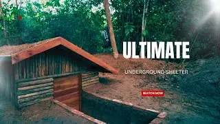 Man Builds Amazing UNDERGROUND CABIN in the Wild| Start to finsh 