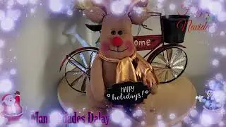 Manualidades navideñas RENO NAVIDEñO  moldes gratis