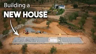 Building Our House Start To Finish | Episode 9 Dug Huge Trench, Slab Insulation, Plumbing and Gravel