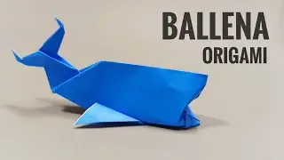 CÓMO hacer una BALLENA 🐋 de papel paso a paso