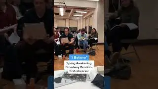 Original Broadway cast of Spring Awakening rehearses "I Believe" for their historic Reunion Concert