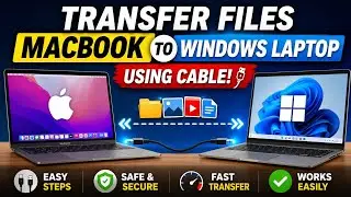 🔥 How to Transfer Files from MacBook to Windows Laptop with USB Cable 💻🔌 (Fast & Easy 2026) 🚀