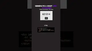 Generating 6 digit OTP Using JavaScript