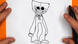COMO DIBUJAR A HUGGY WUGGY | Friday Night Funkin (FNF) - paso a paso, fácil y rápido