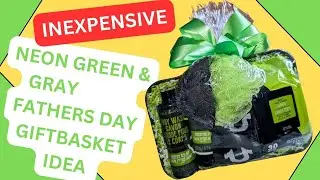 NEON GREEN EASY FATHERS DAY GIFTBASKET IDEA,#giftbaskets,#fathersday,#inexpensivegifts