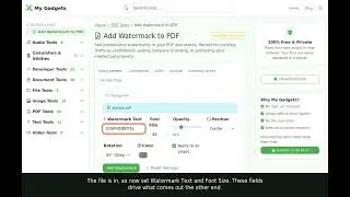 Add Watermark to PDF — Free Online Tool, No Upload Needed