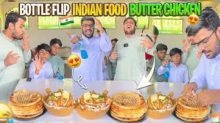 Indian Food Butter Chicken Bottle Flip Challenge
