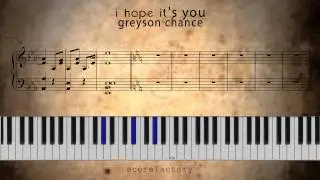 How to play: Greyson Chance new song 2013: I Hope It's You - (Song Snippet only) - on piano | Sheets