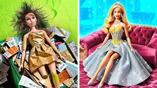 من الفقر إلى الثراء 💎✨ باربي الفقيرة تتبنى وتتحول! حيل لتجديد المظهر اللامع من 123 GO! SCHOOL