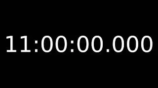 11 Hour Countdown Timer with Milliseconds | No Sound