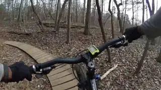 Mountain Biking Main Loop Sherman Branch MTB park near Charlotte NC