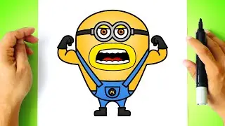How to DRAW MEGA MINION DAVE - Despicable Me 4
