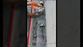 Construction of sewage pipes on the second floor of an old house