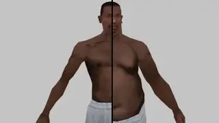 GTA SA - CJ's body transformation in real time