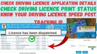 How to check driving licence application status online 2025  