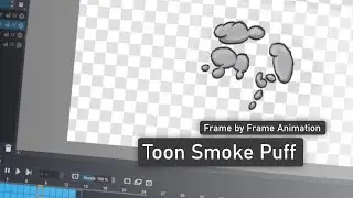 Smoke Puff 2D FX Animation Frame by Frame (Made with Krita) - Wigglepixel