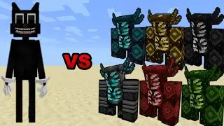 Cartoon Cat vs All Zordens / Minecraft Mob Battle